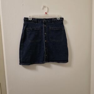 Harper Denim Button-Front Skirt